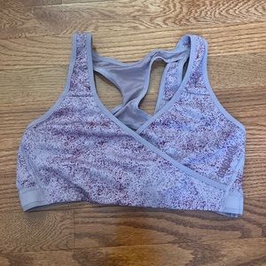 Purple gymshark sports bra